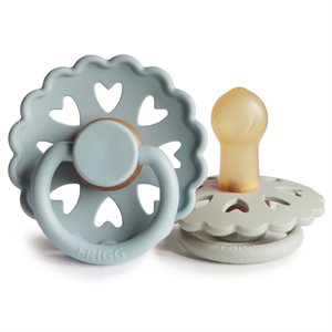 FRIGG Fairytale - Round Latex 2-Pack Pacifiers - Ole Lukoie/Clumsy Hans - Size 1